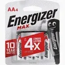 BATTERIES ENERGISER AA PACK OF 4