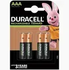 BATTERY DURACELL AA RECHARGEABLE 4'S