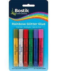 BOSTIK GLITTER GLUE ASST