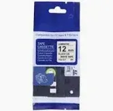 BROTHER TZ 231 12MM B/W TAPE