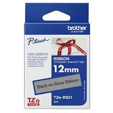 BROTHER TZ 931 BLACK ON SILVER 12MM TAPE