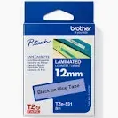 BROTHER TZ531 BLACK ON BLUE 12MM