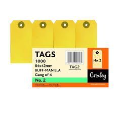 BUFF TAGS NO 2 (1000) 84X42