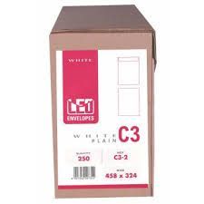 C3 WHITE GUMMED ENVELOPES (250)