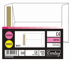 C4 WHITE S/S ENVELOPES JD98SECC