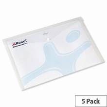 REXEL CARRY FOLDER A4 WHITE 5'S