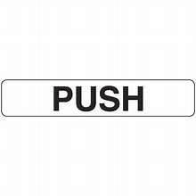 SIGN-PUSH HORIZONTAL 180X50