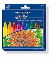 STAEDTLER NORIS SUPER JUMBO WAX CRAYONS 9'S