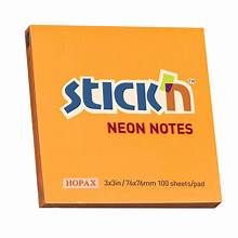 STICK N NOTE 76X76 NEON ORANGE