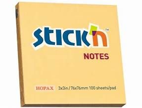 STICK N NOTES 76X76 ORANGE