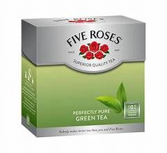 TEA FIVE ROSES GREEN TEA 100'S