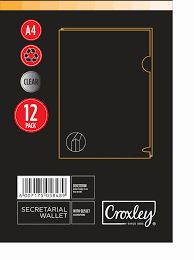 DOCUMENT WALLET WITH GUSSET CLEAR
