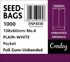 ENVELOPE 108X60 SEED BAG WHITE GUMMED