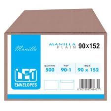 ENVELOPES 89X152 MANILLA (500)