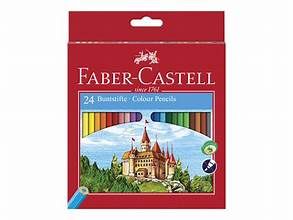 FABER CASTELL PENCIL CRAYONS 24'S