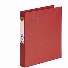 FILES A4 2D-RING PP BINDER RED