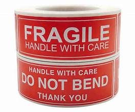 FRAGILE LABEL 40X15