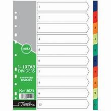 INDEX 1-10 PVC RAINBOW DIVIDERS