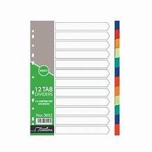 INDEX JAN-DEC CROXLEY PVC DIVIDERS