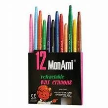 MON-AMI RETRACTABLE CRAYONS 12'S