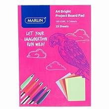 PAPER A4 160GSM BOARD ASSRT PAD BRIGHT 25'S