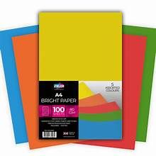 PAPER A4 80GSM ASSRT PAPER 100'S BRIGHT