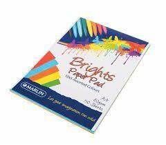 PAPER A4 80GSM PAD ASSRT BRIGHT 50'S