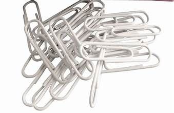 PAPER CLIPS 33MM WHITE P/COATED