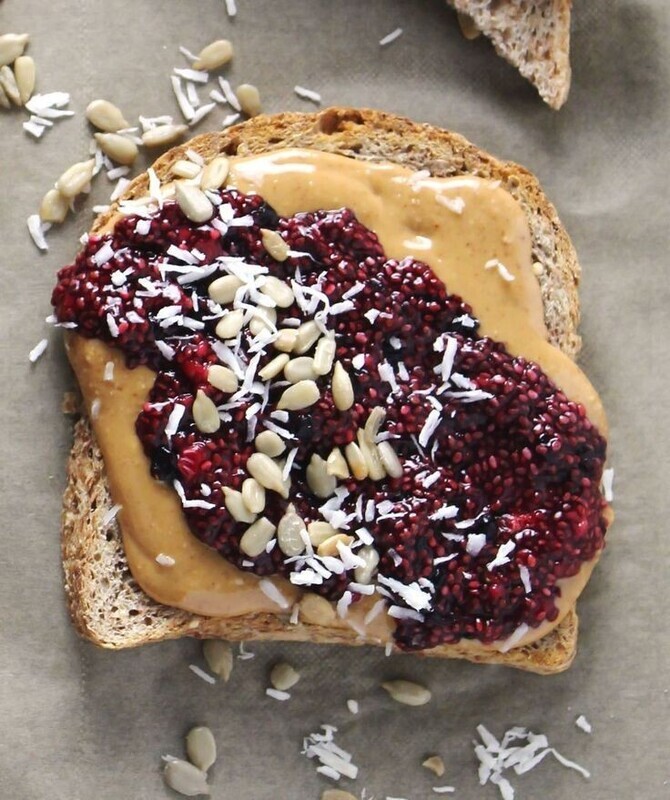 PB &amp; Jam Toast