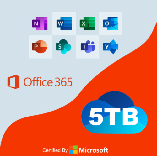 Microsoft Office 365 Lifetime Subscription - 5 Devices - 5 TB One Drive