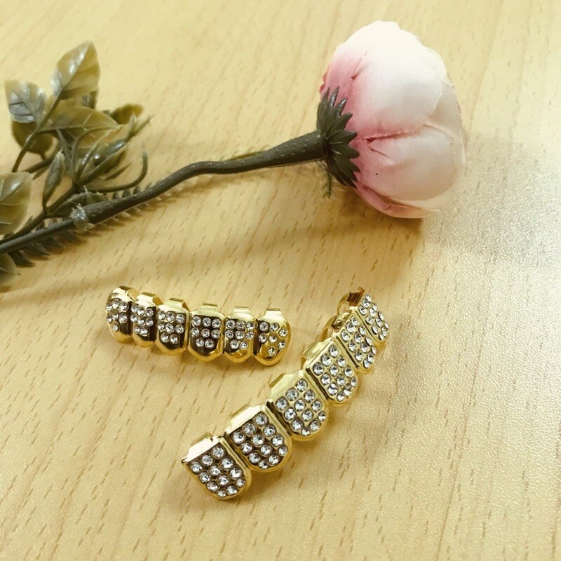 Pre-Made Iced Gold Grillz