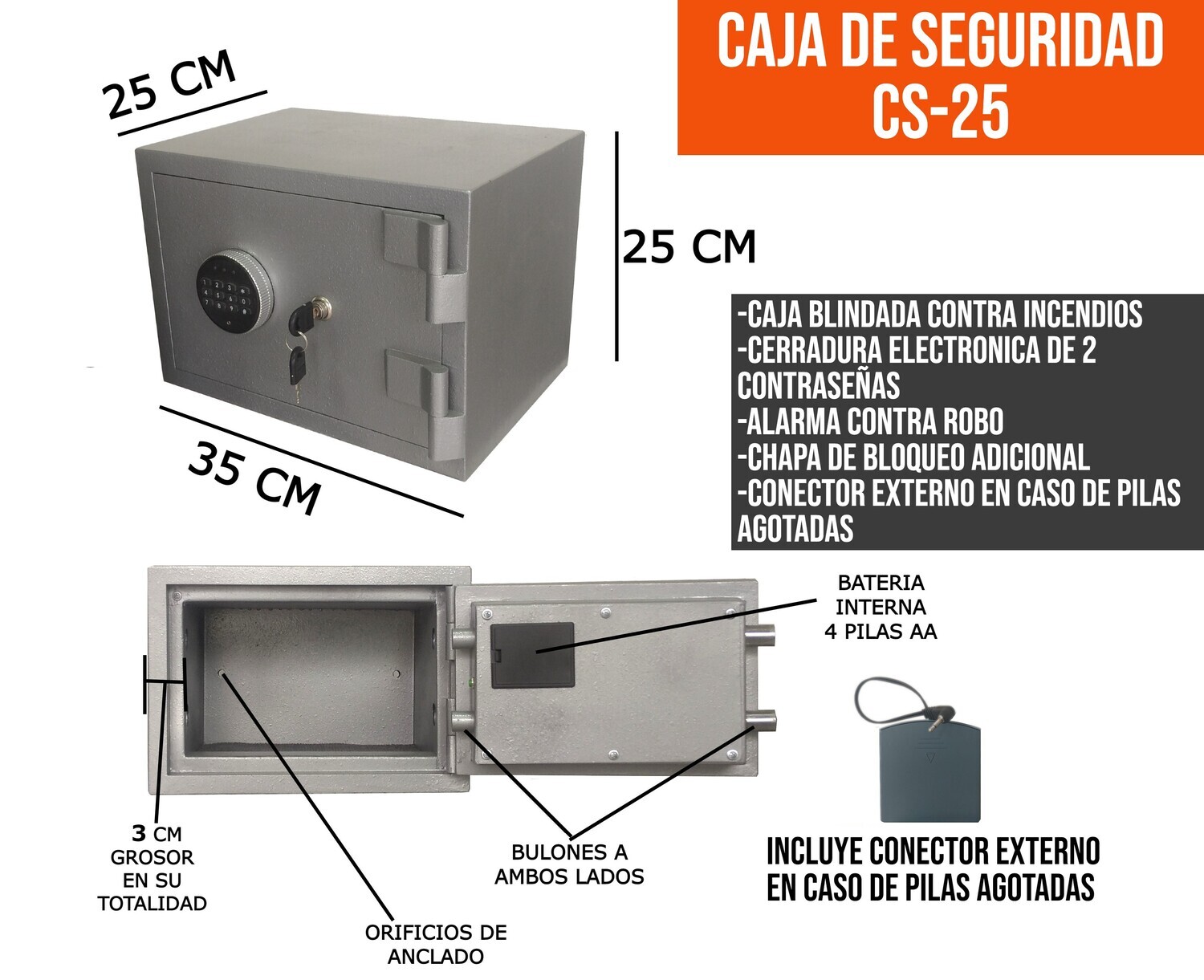 CAJA FUERTE BLINDADA MEDIANA