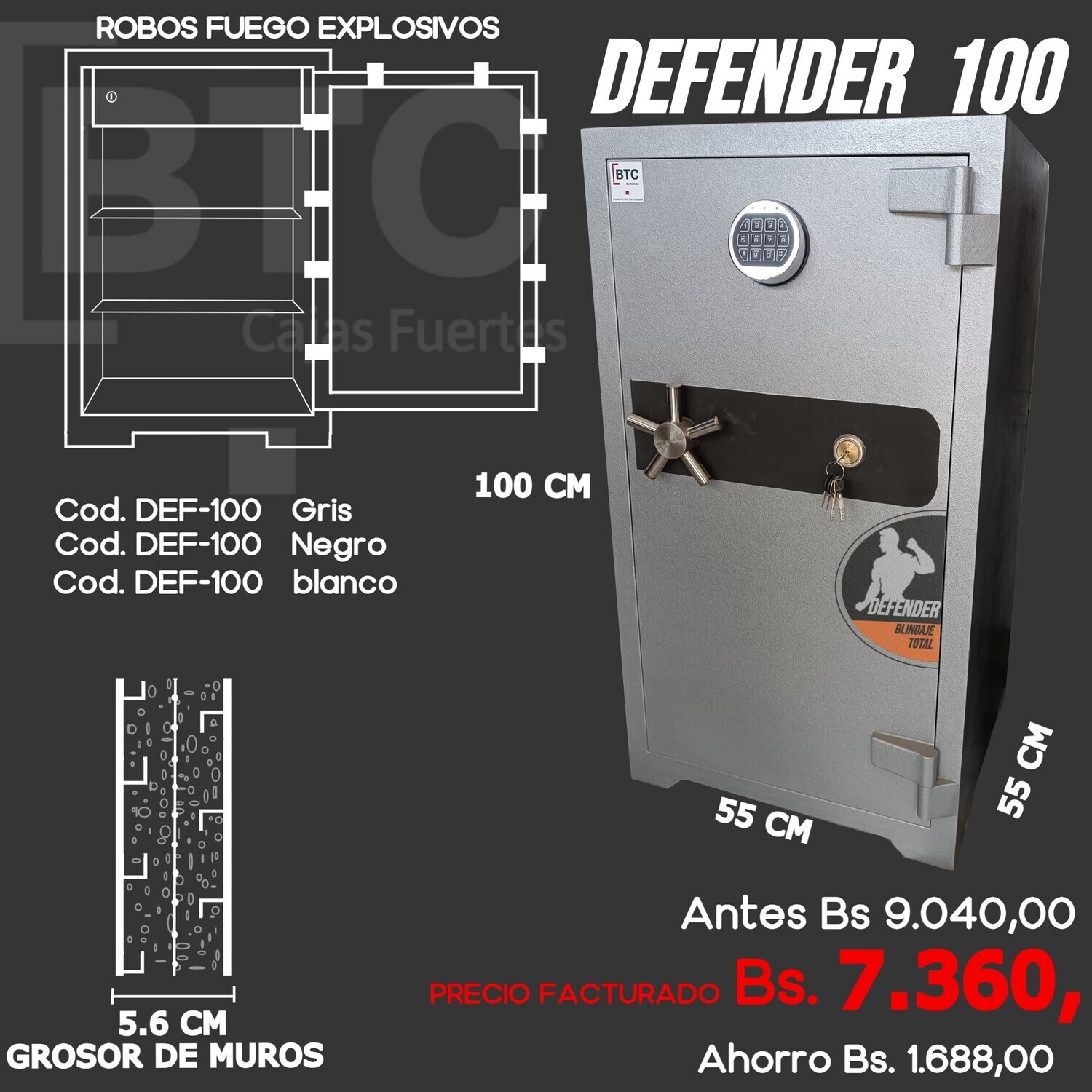 CAJAS FUERTES BANCARIAS DEFENDER GRADO IV-VI