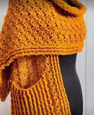 Shawl with pockets