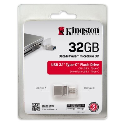 Clé USB+Type-C 32Go DataTraveler microDuo Kingston