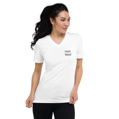 Heal V-Neck T-Shirt-White