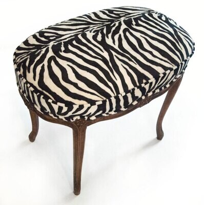 Sitzhocker / Zebra Design (Einzelstück)