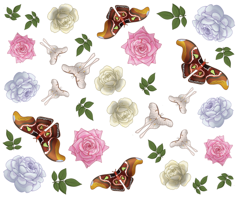 Moth & Rose Sticker Sheet