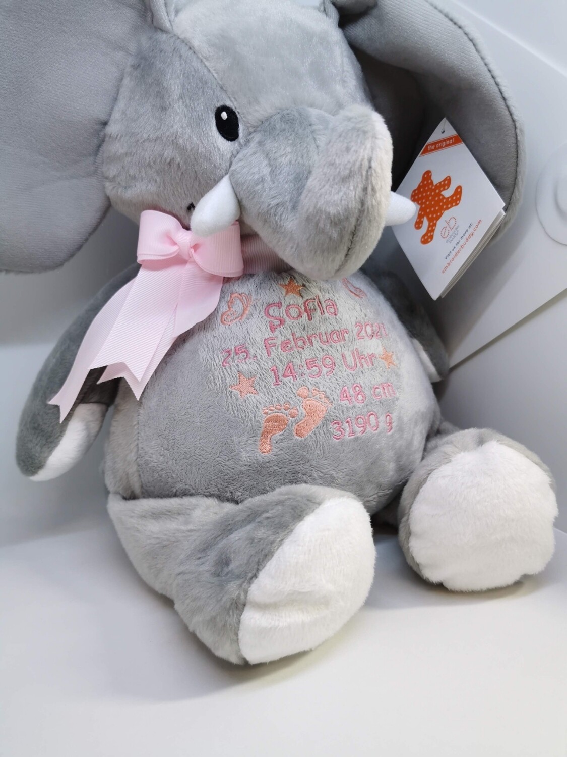 Buddy Elefant Sofia mit Schleife