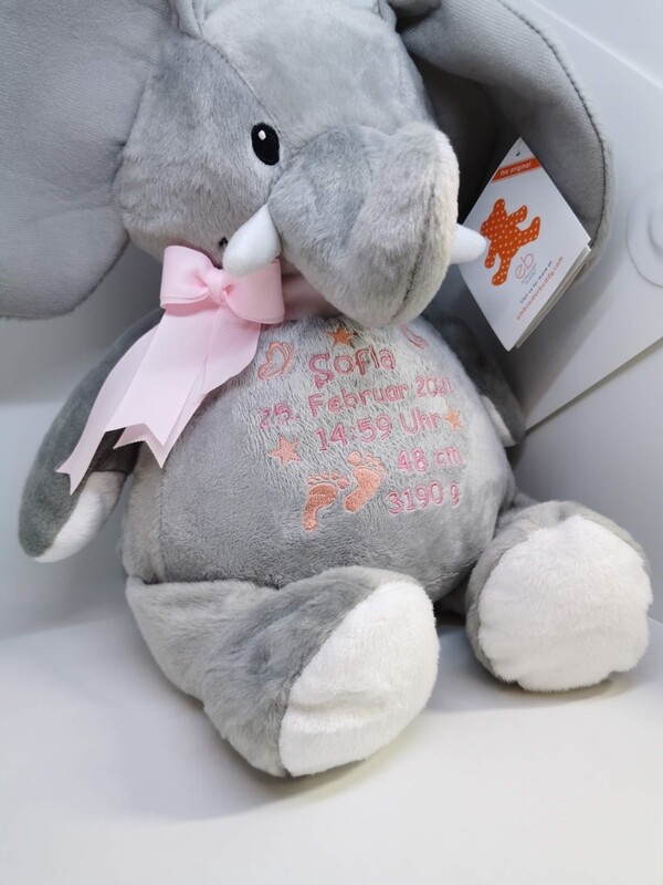 Buddy Elefant Sofia mit Schleife