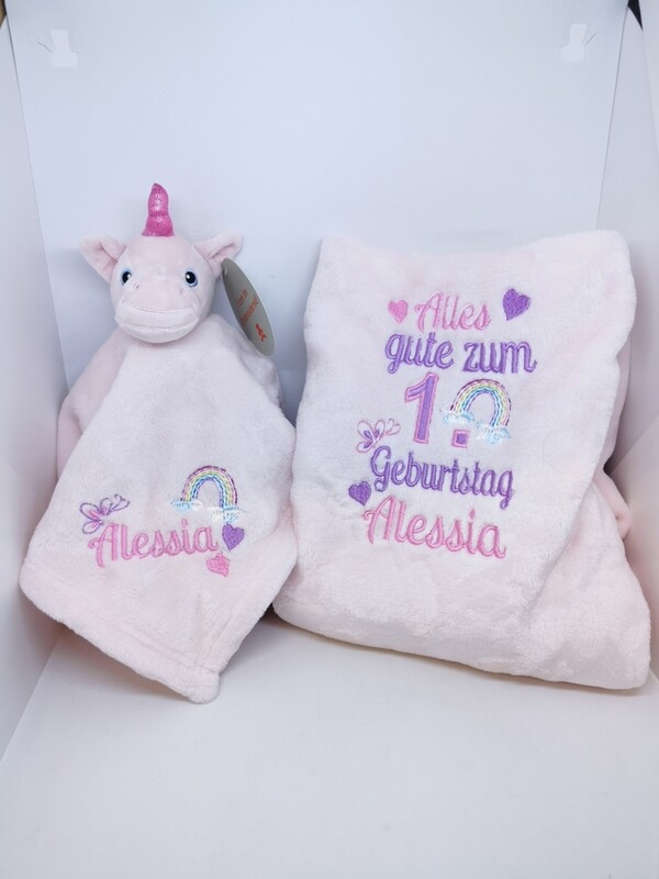 Kuscheldecke mit Nuscheli Unicorn Alessia
