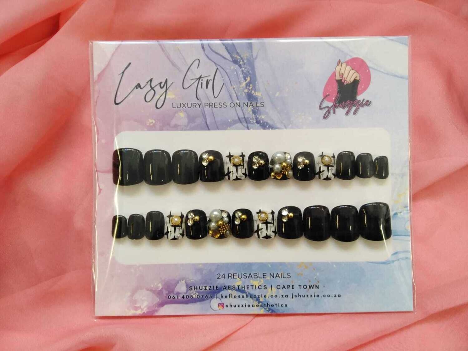 Black &amp; Gold Short Square