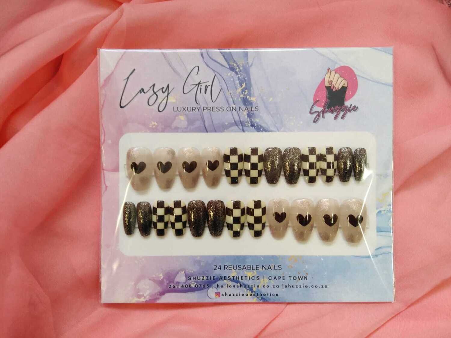 Checkered Hearts Medium Ballerina
