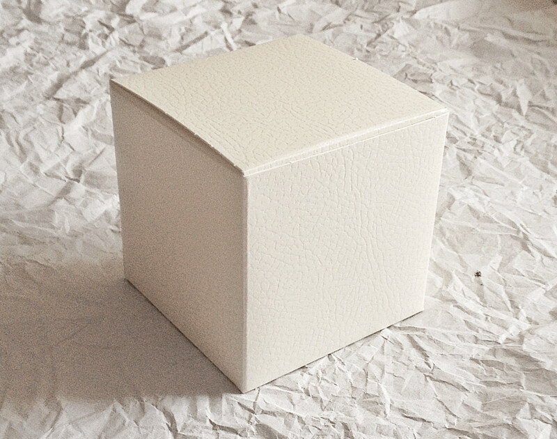 Box in helle Lederoptik