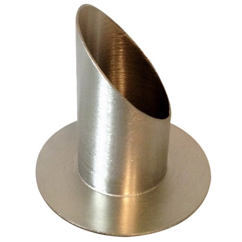 Kerzenhalter, Kerzenständer -  Silber matt  - für Taufkerzen, Kommunionkerzen