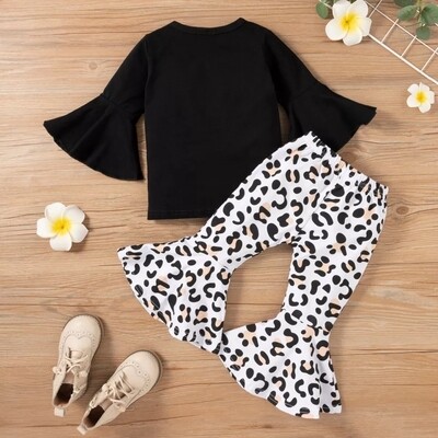 Toddler Kids Baby Girls T-Shirt Tops+ Leopard