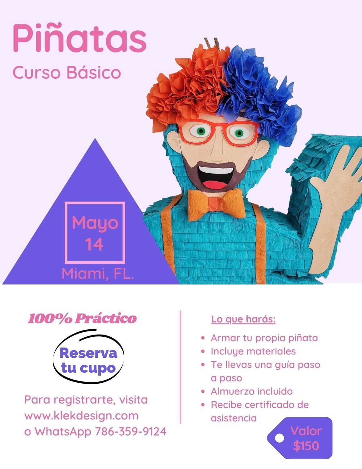 Curso Básico de Piñata - MIAMI 14 de mayo