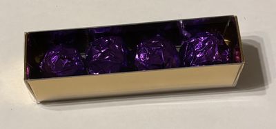Boite de 4 truffes Vanille