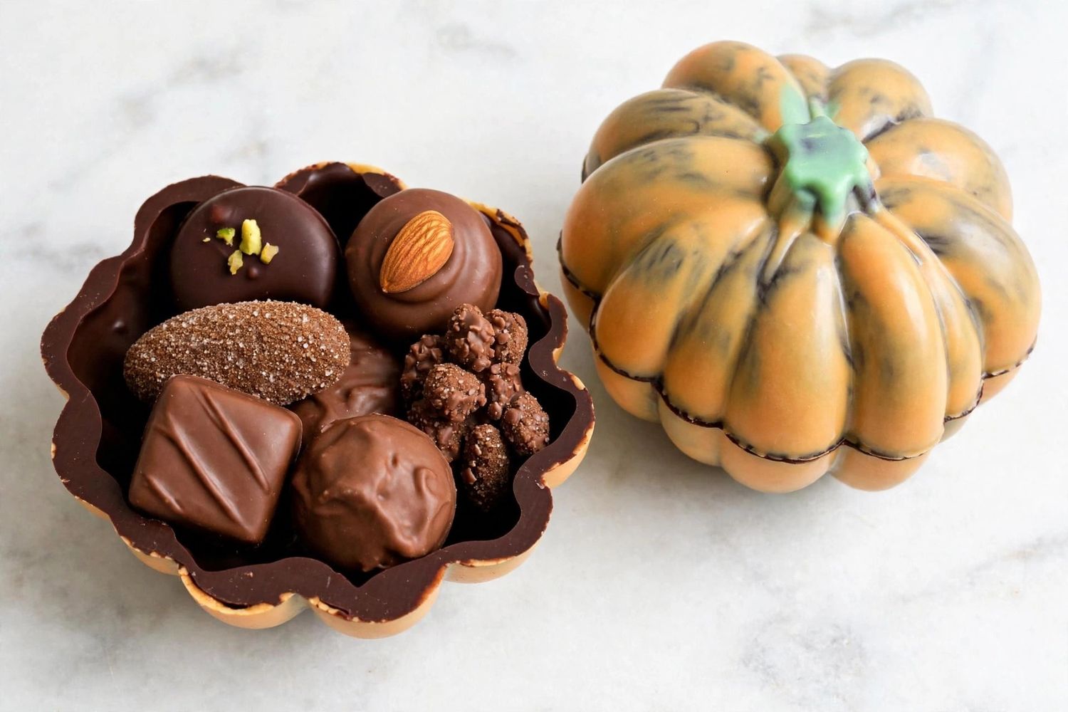 Spezial Halloween - La Citrouille 100% Chocolat qui se mange entièrement !