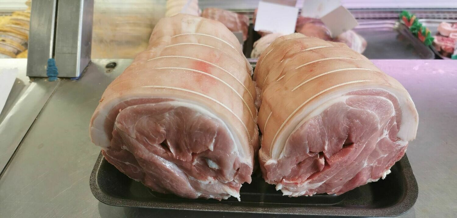 BONED &amp; ROLLED BRITISH SHOULDER OF PORK £8.99kg